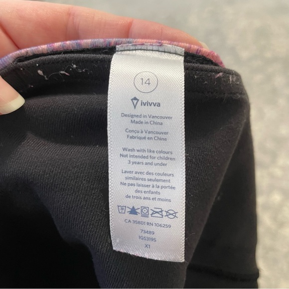 Ivivva by Lululemon Endless Ambition Pant Reversible size 14 Girls - Picture 6 of 9